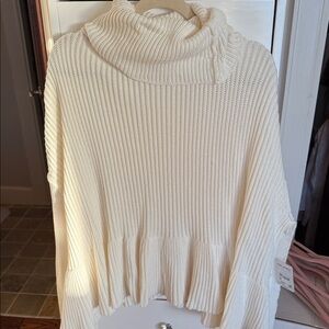 Free People Ivory Turtleneck Sweater